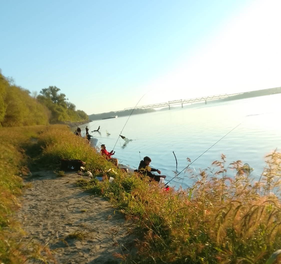 pescari pe malul Dunării în Giurgiu, cu undițe și pește pescari pe malul Dunării în Giurgiu, cu undițe și pește