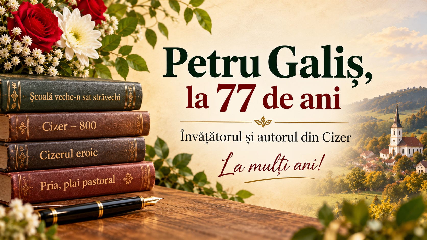 Petru Galiș aniversare 77 de ani, comunitate Cizer Petru Galiș aniversare 77 de ani, comunitate Cizer