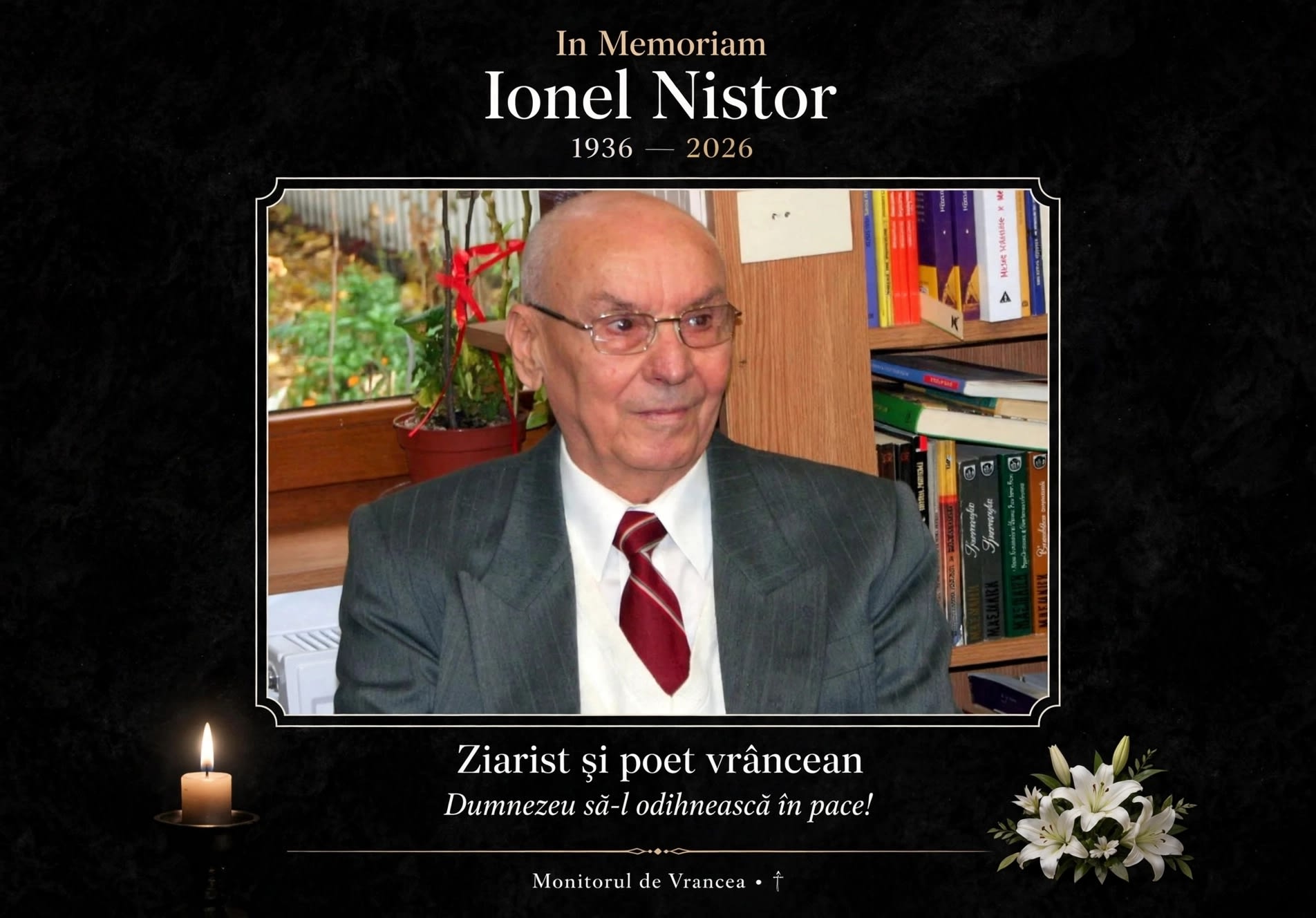 portret Ionel Nistor, ziarist și poet vrâncean portret Ionel Nistor, ziarist și poet vrâncean