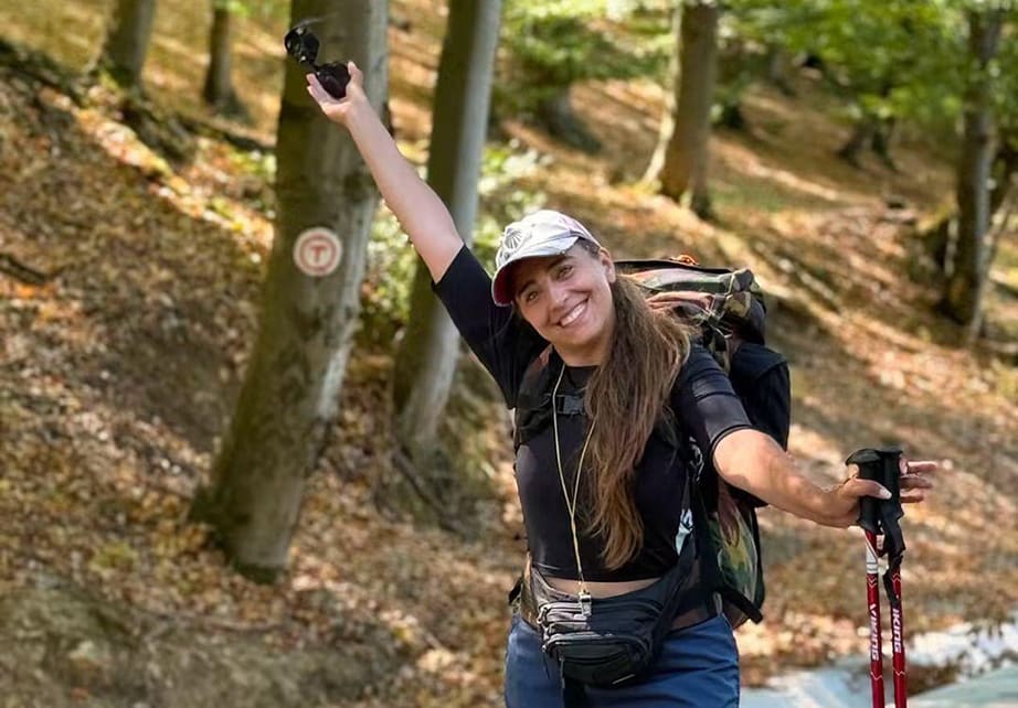 Roxy Chiriac, mesaj de pe Via Transilvanica: „Porțiunea Cugir – Ciungu Mare, cea mai frumoasă”