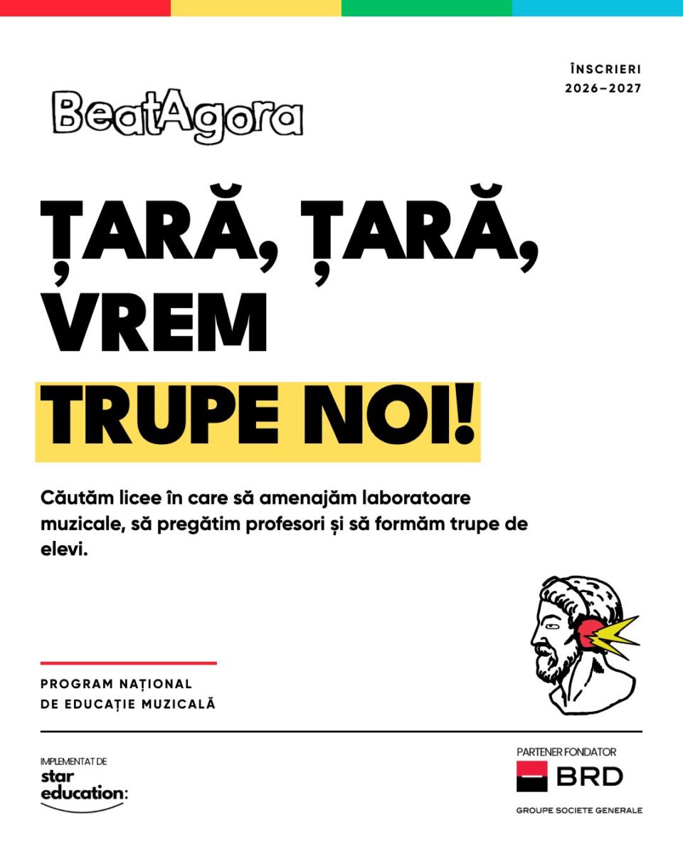 BeatAgora extinde înscrierile pentru licee în programul de educație muzicală