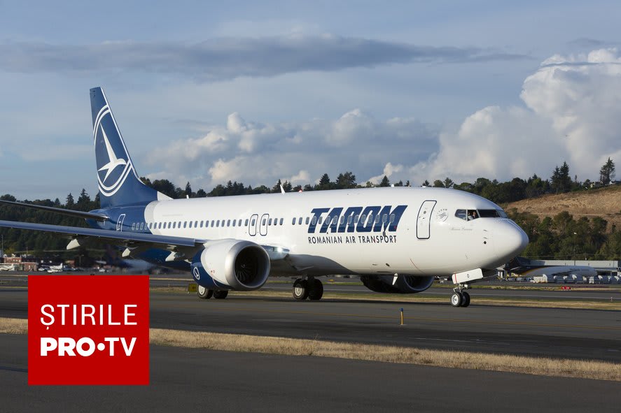 Primul Boeing 738 Max 8 al TAROM a sosit în România, botezat Mircea Lucescu