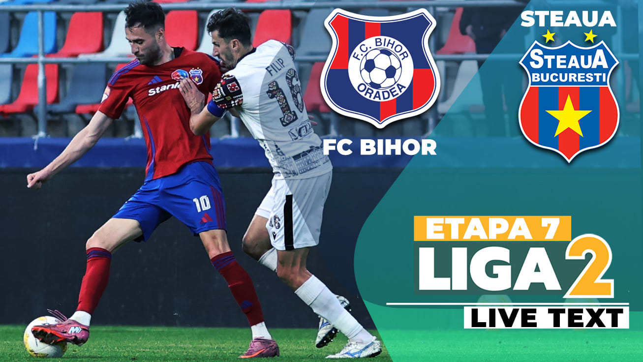 FC Bihor și Steaua se întâlnesc în etapa a 7-a a Ligii 2 la Oradea