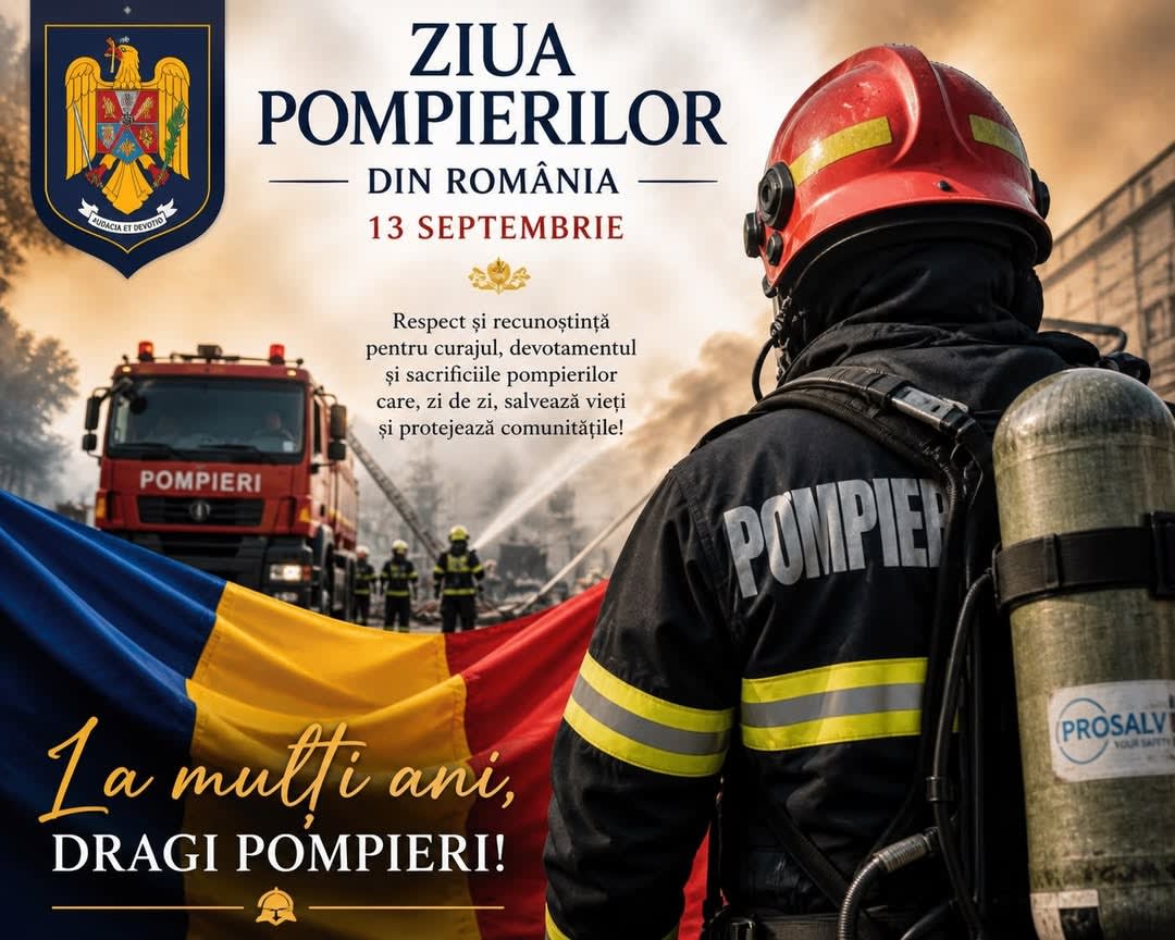 13 septembrie: Ziua Pompierilor Români, sărbătorită cu recunoștință în Botoșani 13 septembrie: Ziua Pompierilor Români, sărbătorită cu recunoștință în Botoșani