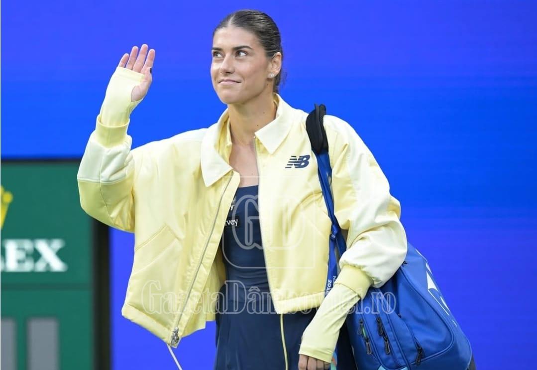 Sorana Cîrstea în timpul meciului de la US Open
