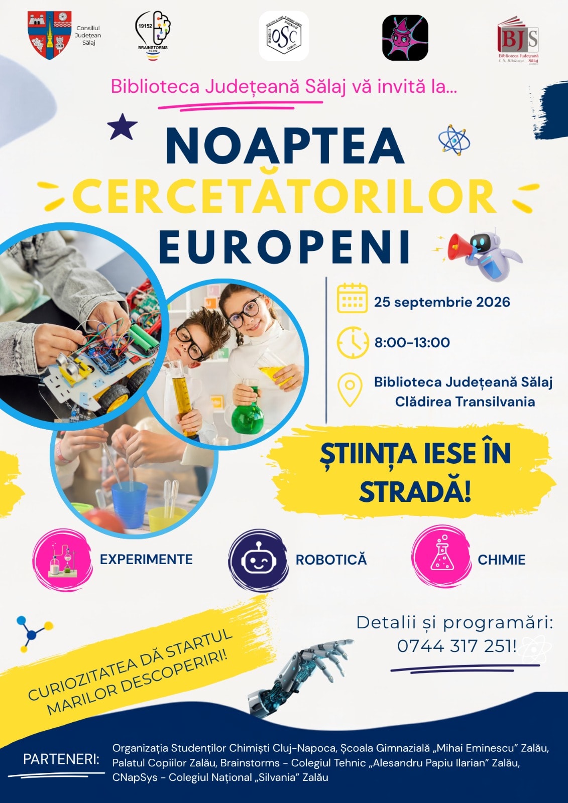 copii și elevi participând la experimente științifice în Zalău copii și elevi participând la experimente științifice în Zalău