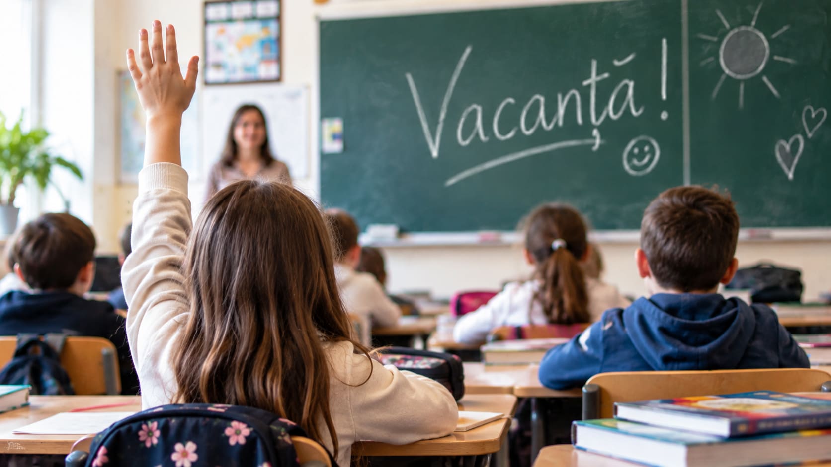 Elevi în clasă, simbol al bursei școlare Elevi în clasă, simbol al bursei școlare