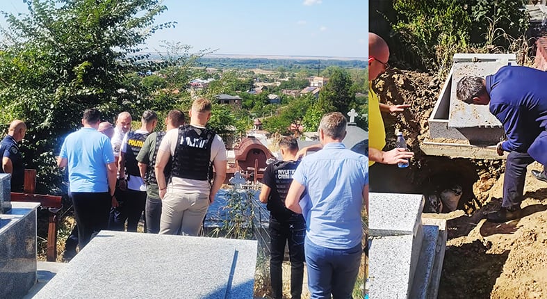 Descoperire de saci cu oseminte în timpul unor lucrări la Cimitirul Strehareți din Slatina