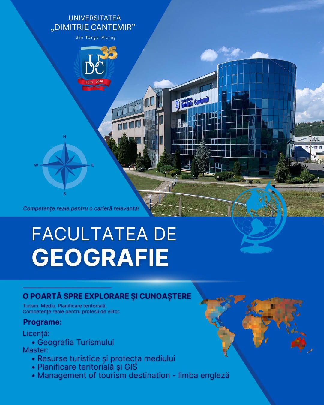 Universitatea „Dimitrie Cantemir” din Târgu Mureș: Facultatea de geografie oferă o pregătire practică și tehnologică pentru studenți