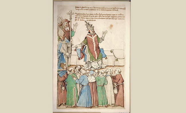 Imagine reprezentând schisma papală din 1378