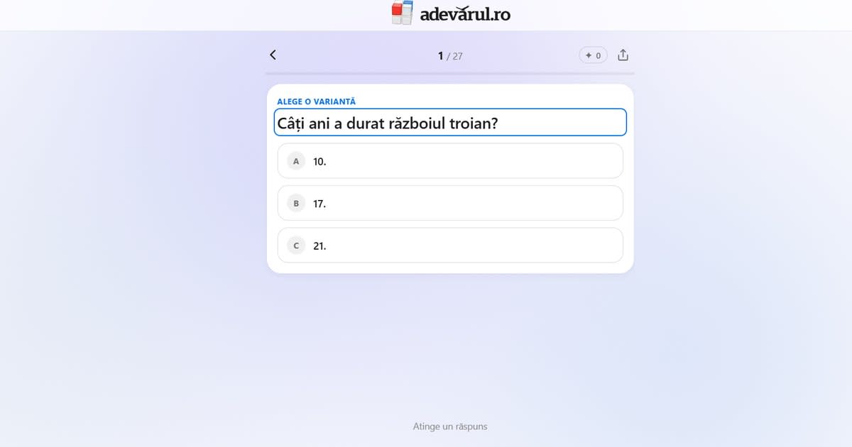 Provocarea zilei pe Lider News: Testează-ți cunoștințele cu quiz-ul de azi