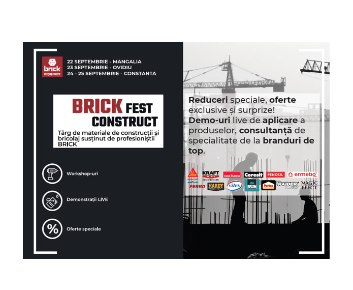 eveniment bricolaj și construcții în parcarea unui magazin Brick