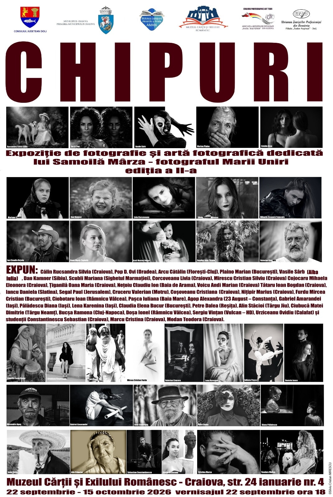 expoziție de fotografie monocromă în Craiova, portrete și artiști expoziție de fotografie monocromă în Craiova, portrete și artiști