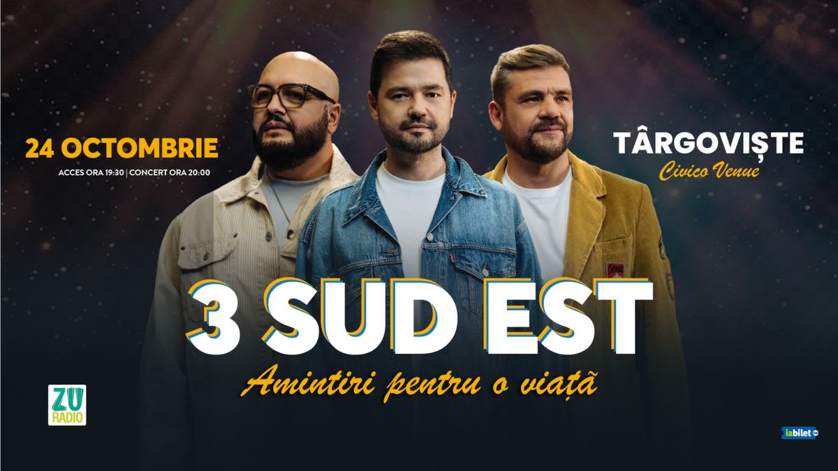 3 Sud Est va susține concertul din Târgoviște pe 24 octombrie