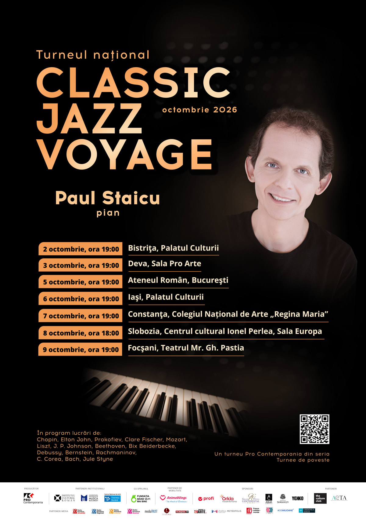 pianist Paul Staicu în concert, scenă muzicală pianist Paul Staicu în concert, scenă muzicală