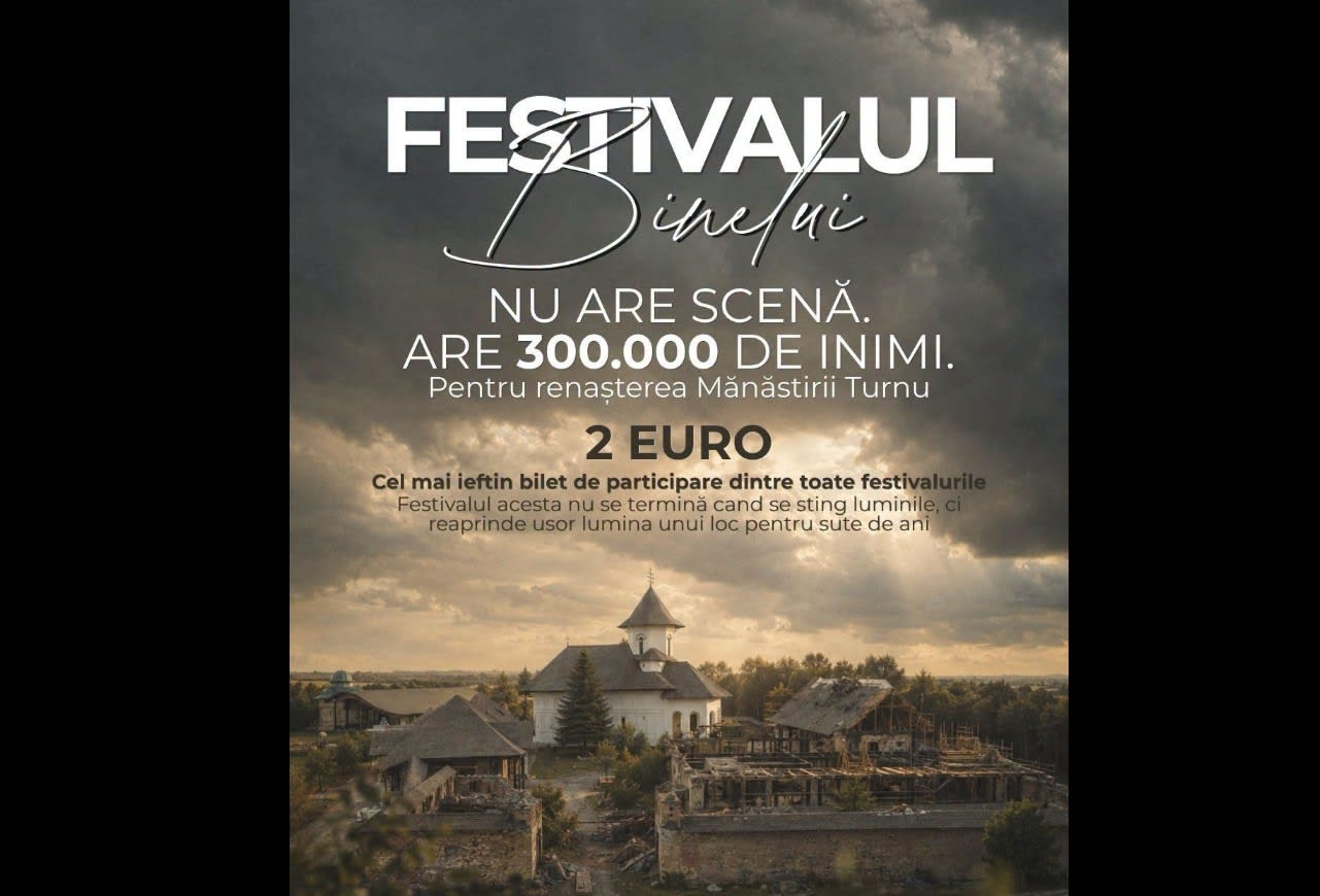 Mănăstirea Turnu a lansat campanie pentru reconstrucție, mobilizând 300.000 de oameni