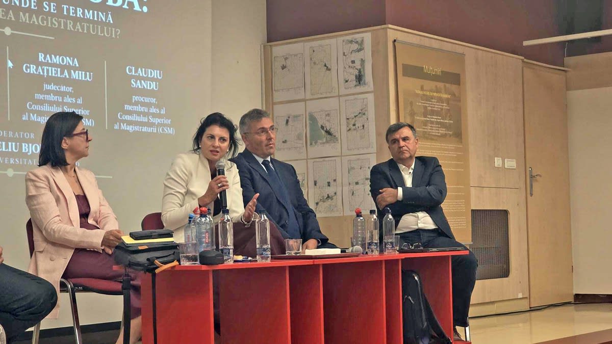 Crin Bologa la conferință despre justiție în România Crin Bologa la conferință despre justiție în România