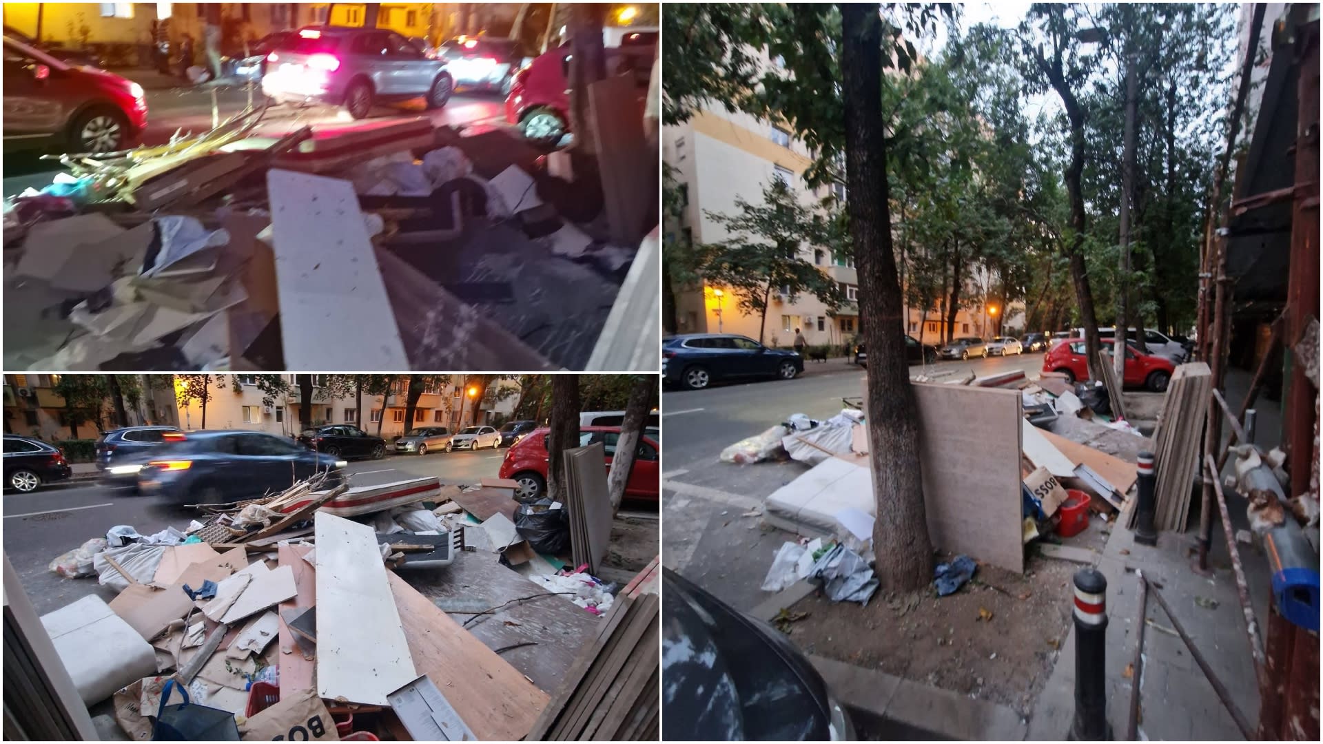 Gunoaiele de pe strada Grigore Moisil din Sectorul 2 blochează circulația