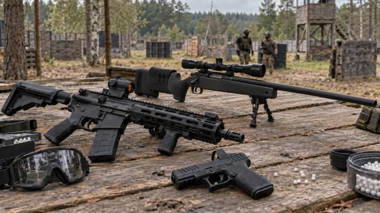 dispozitive optice pentru airsoft, red dot și lunetă