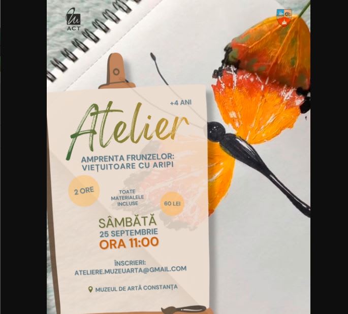 copii participând la atelier de artă în muzeu, culori și creații artistice