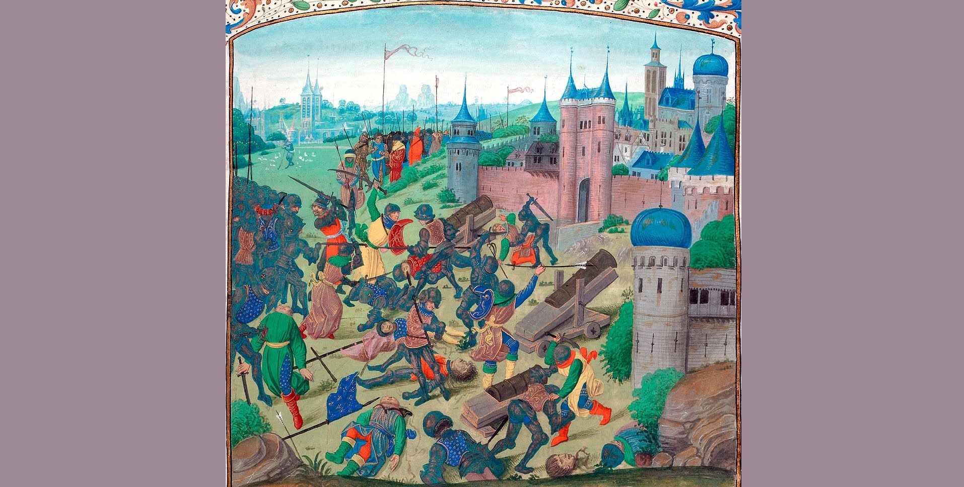 bătălie medievală la Nicopole, soldați creștini și otomani