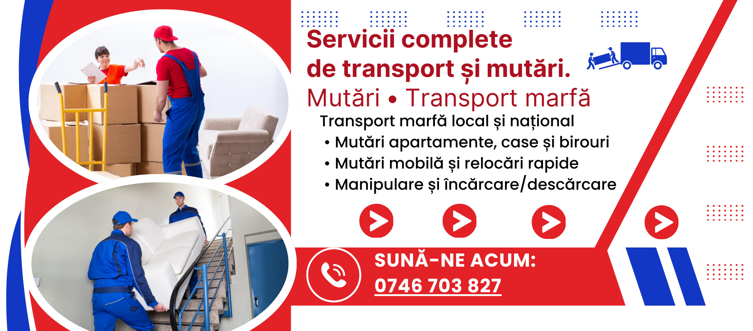 Transport Marfă – Mutări Botoșani: cei mai profesioniști din județ, confirmat de 42 de recenzii de 5 stele Transport Marfă – Mutări Botoșani: cei mai profesioniști din județ, confirmat de 42 de recenzii de 5 stele