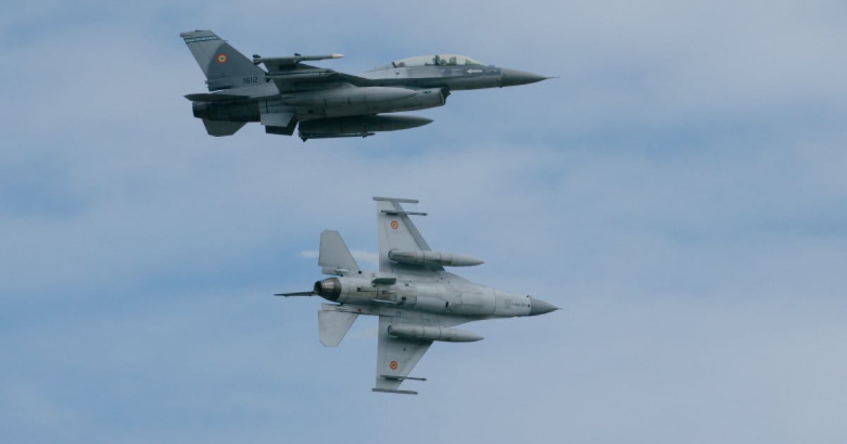 avioane F-16 în misiune de monitorizare aeriană avioane F-16 în misiune de monitorizare aeriană