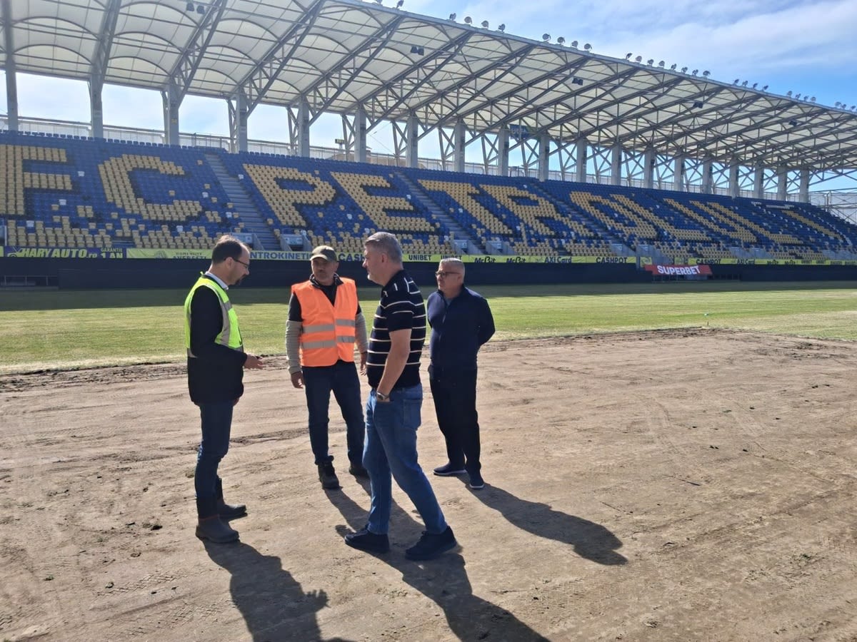 Primarul Polițeanu a anunțat lucrări de reabilitare a gazonului de pe stadionul Ilie Oană, cu impact asupra meciurilor Petrolului