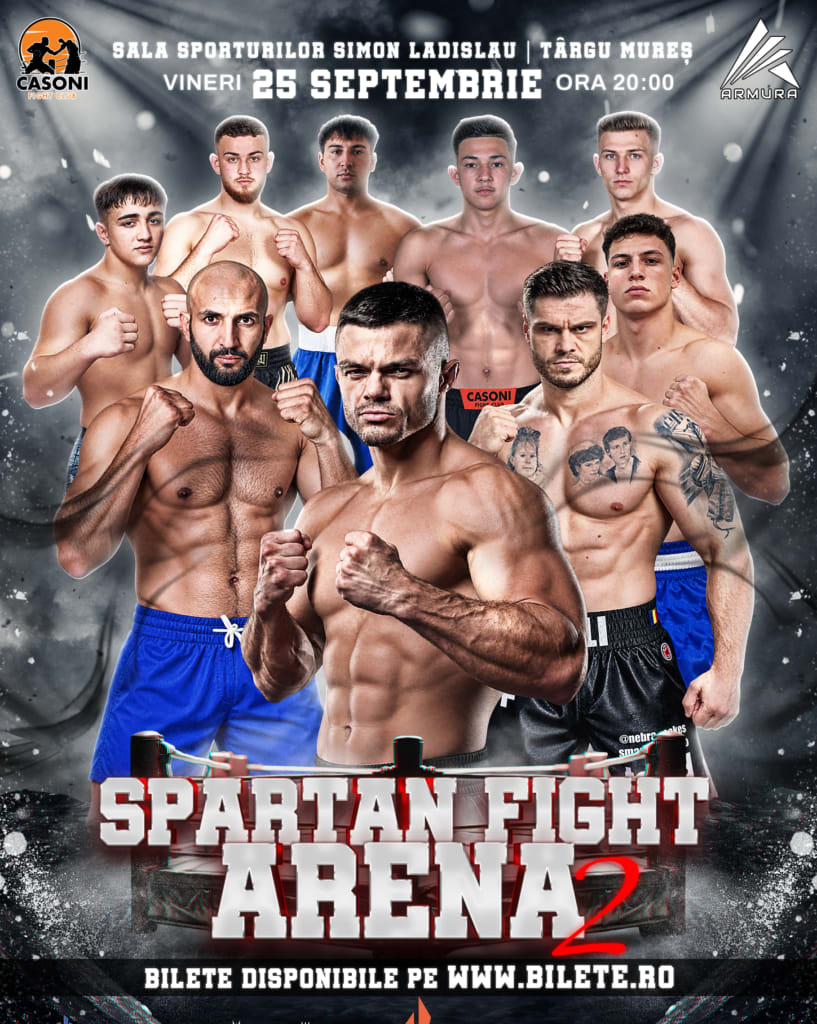 Spartan Fight Arena va avea loc la Tg. Mureș pe 25 septembrie cu sportivi internaționali