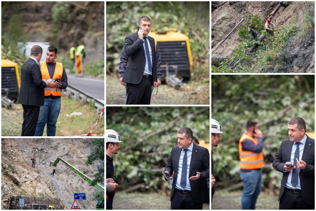 Trafic blocat pe Valea Oltului: ministrul Miruță critică gestionarea lucrărilor