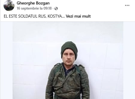 soldat rus capturat, fotografie, dezinformare soldat rus capturat, fotografie, dezinformare
