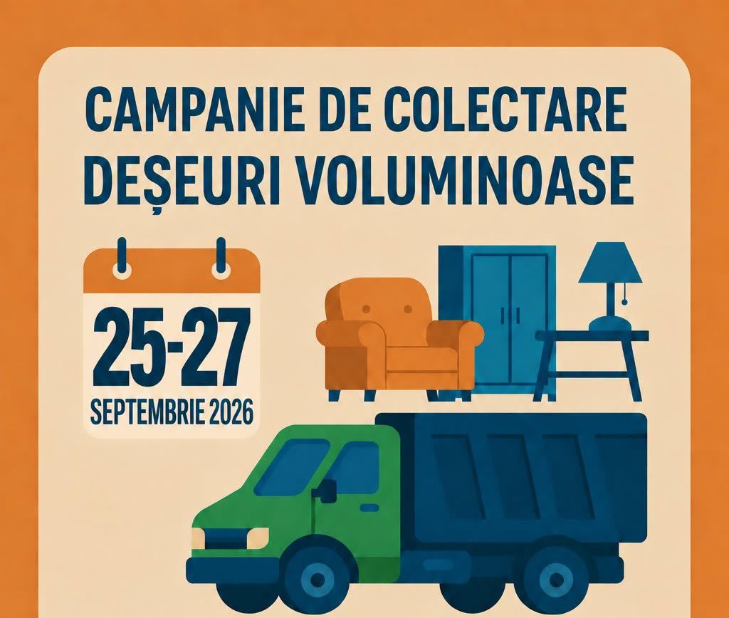 Colectare gratuită a deșeurilor voluminoase în Deva între 25-27 septembrie 2026