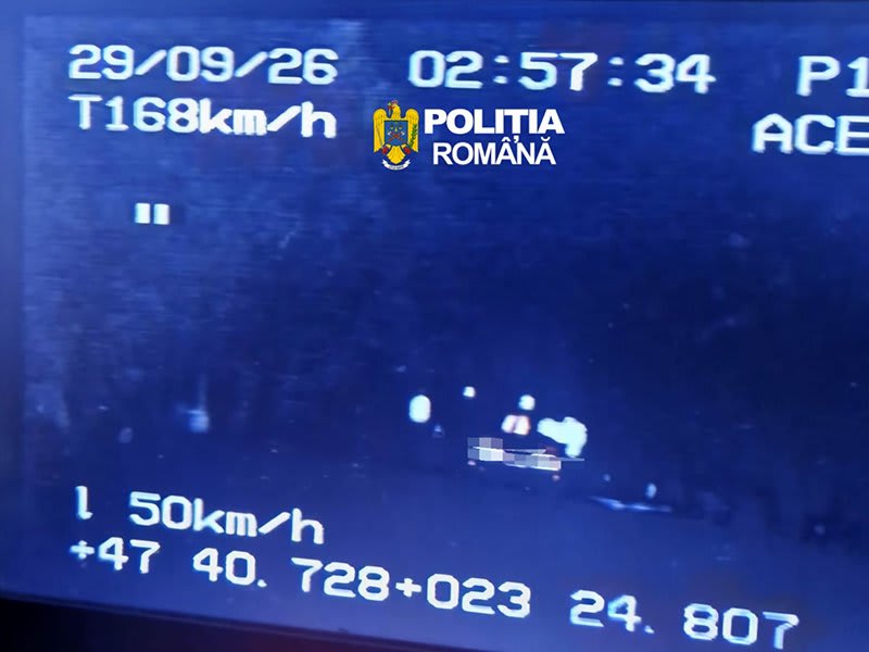 Un tânăr de 24 de ani a fost prins circulând cu 168 km/h pe DN 1C și a refuzat recoltarea probelor de sânge
