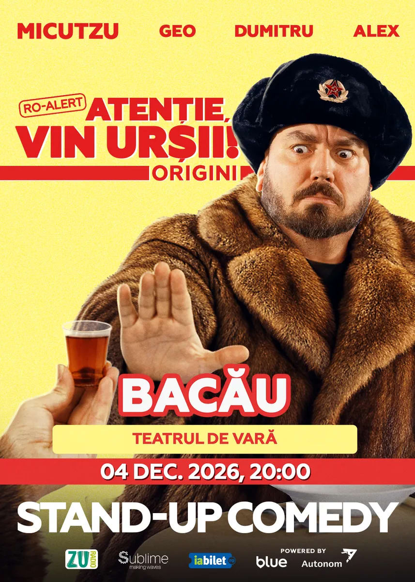 Micutzu aduce umorul în patru orașe cu turneul „RO-ALERT – Atenție, vin urșii!”