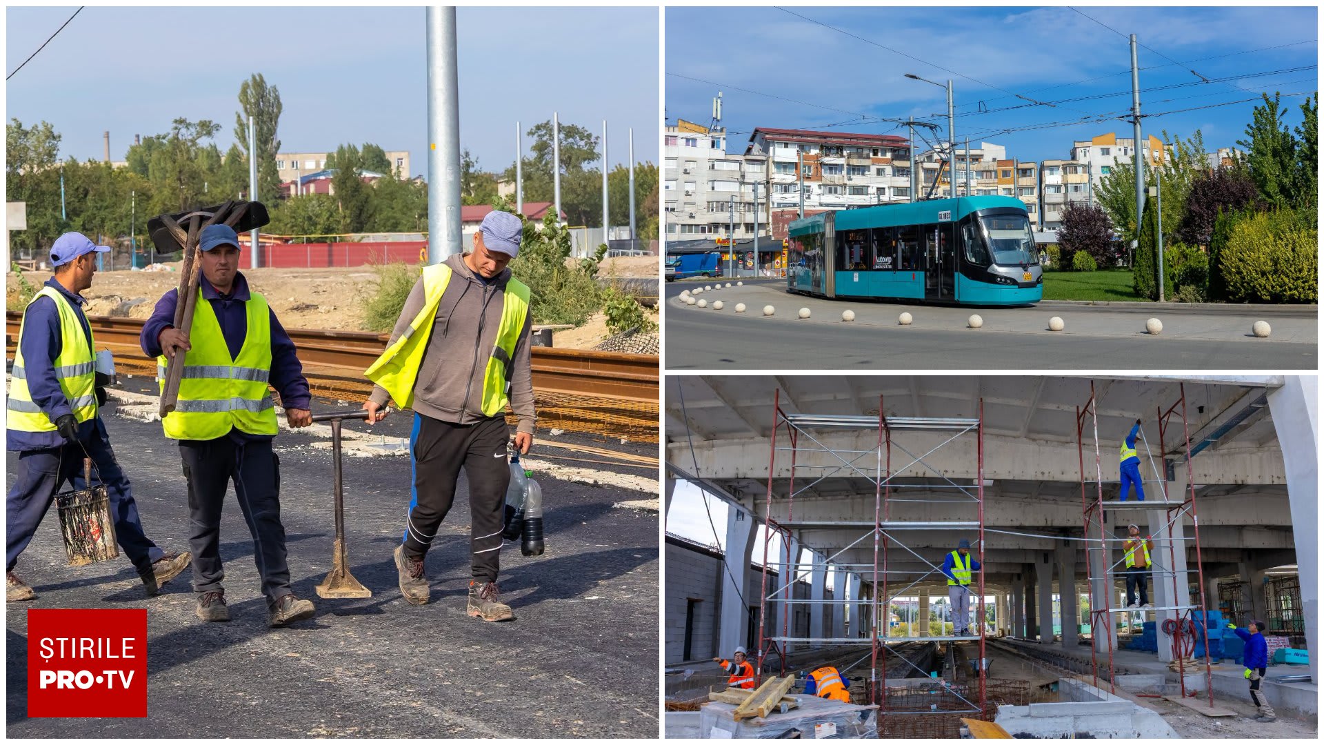 Depou de tramvaie în modernizare în Galați, muncă pe șantier Depou de tramvaie în modernizare în Galați, muncă pe șantier