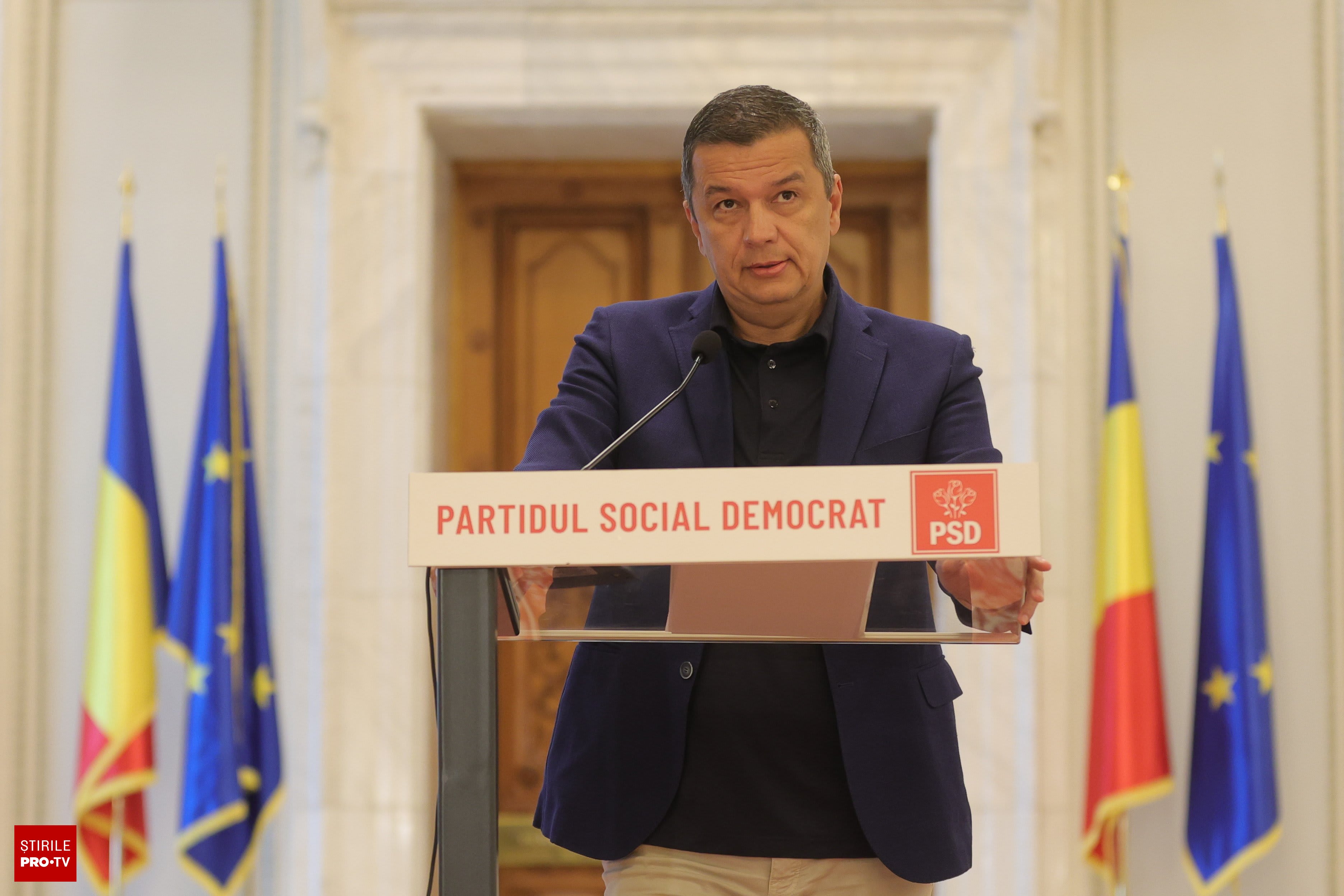 Sorin Grindeanu în timpul unei declarații publice Sorin Grindeanu în timpul unei declarații publice