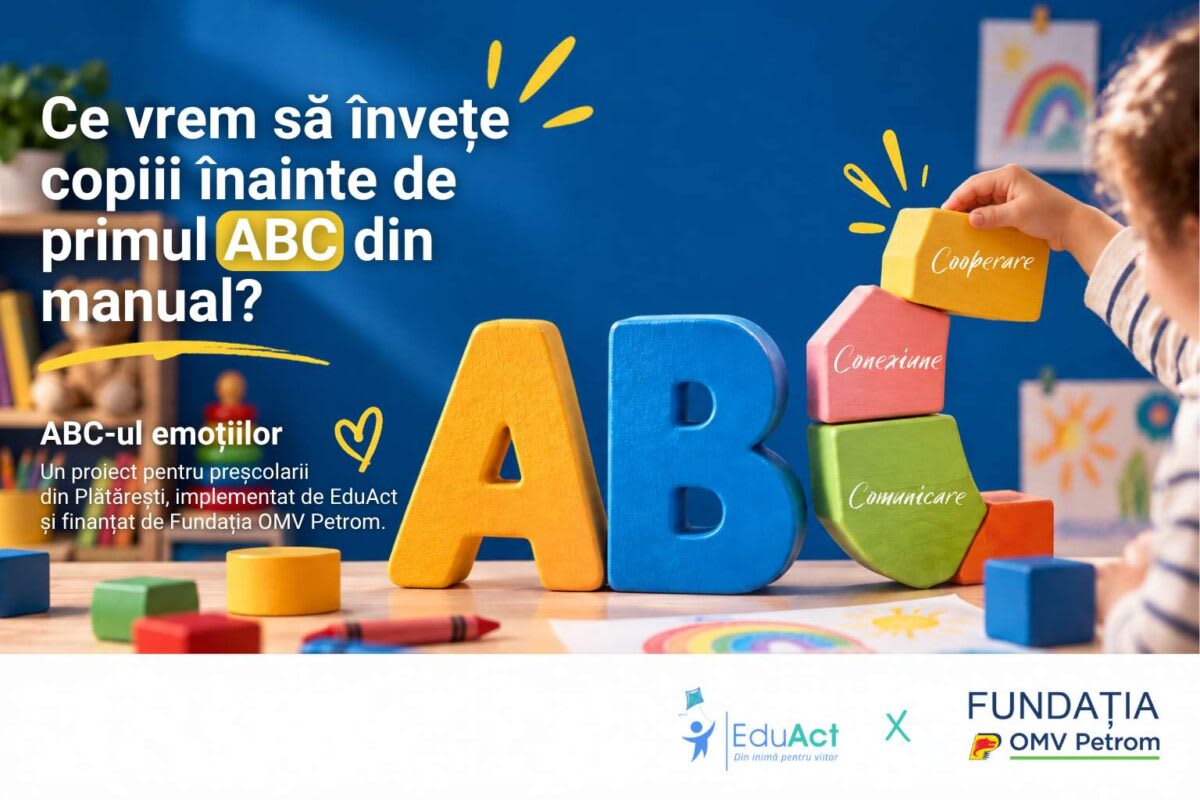 Proiectul „ABC-ul emoțiilor” sprijină dezvoltarea socio-emoțională a preșcolarilor din comuna Plătărești