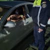 politiști rutieri controlând traficul pe șosea în Bihor politiști rutieri controlând traficul pe șosea în Bihor