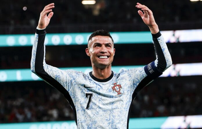 Cristiano Ronaldo în timpul unui meci de fotbal