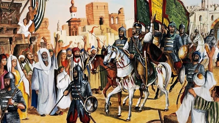 Saladin asediind Ierusalimul în 1187