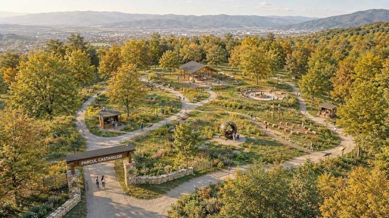 plan urbanistic, parc, castani, Dealul Crucii plan urbanistic, parc, castani, Dealul Crucii