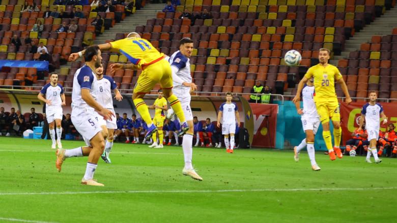 fotbal naționala României în meci internațional