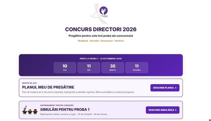 calculator și platformă online pentru concursul de directori calculator și platformă online pentru concursul de directori