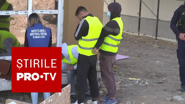 echipă de control cu jandarmi pe șantier din Târgu Jiu echipă de control cu jandarmi pe șantier din Târgu Jiu
