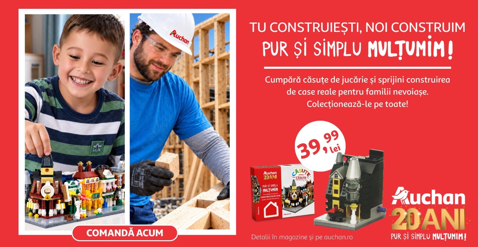 Auchan susține construcția a 10 locuințe în România în parteneriat cu Habitat for Humanity
