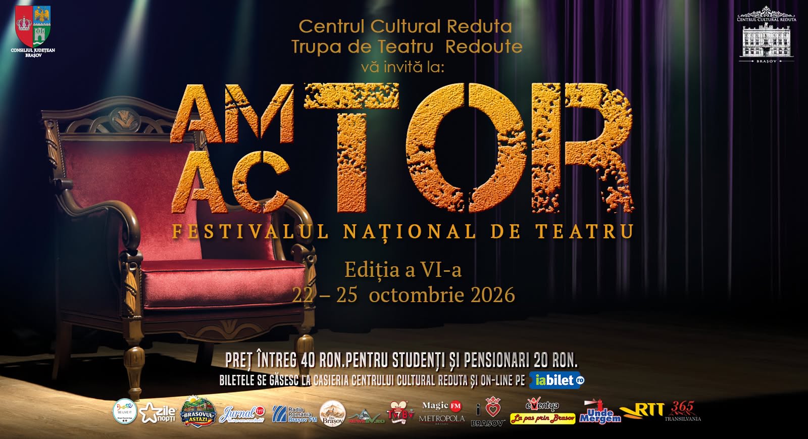Festivalul Național de Teatru AM-ACTOR are loc la Brașov între 22-25 octombrie