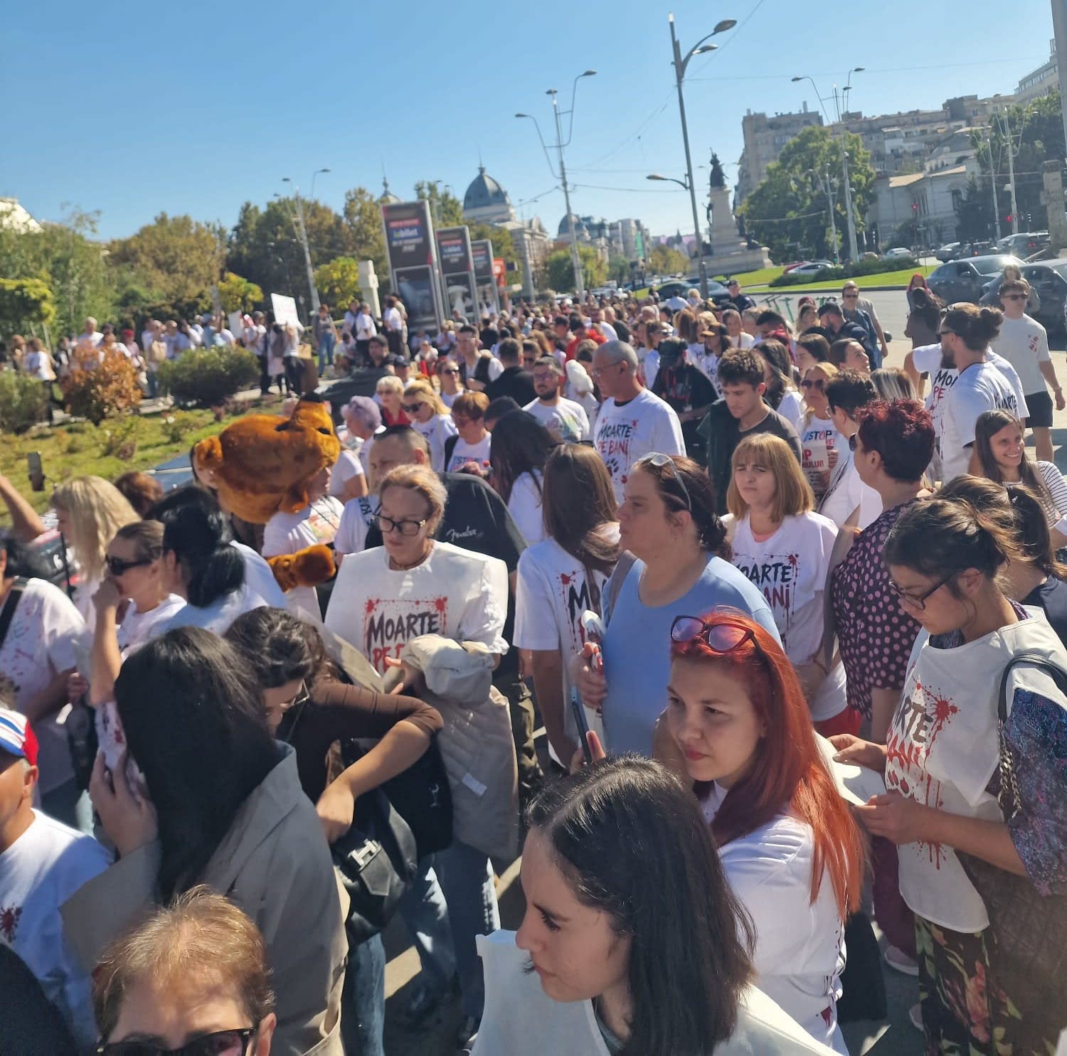 manifestanți protestând pentru drepturile animalelor în Galați