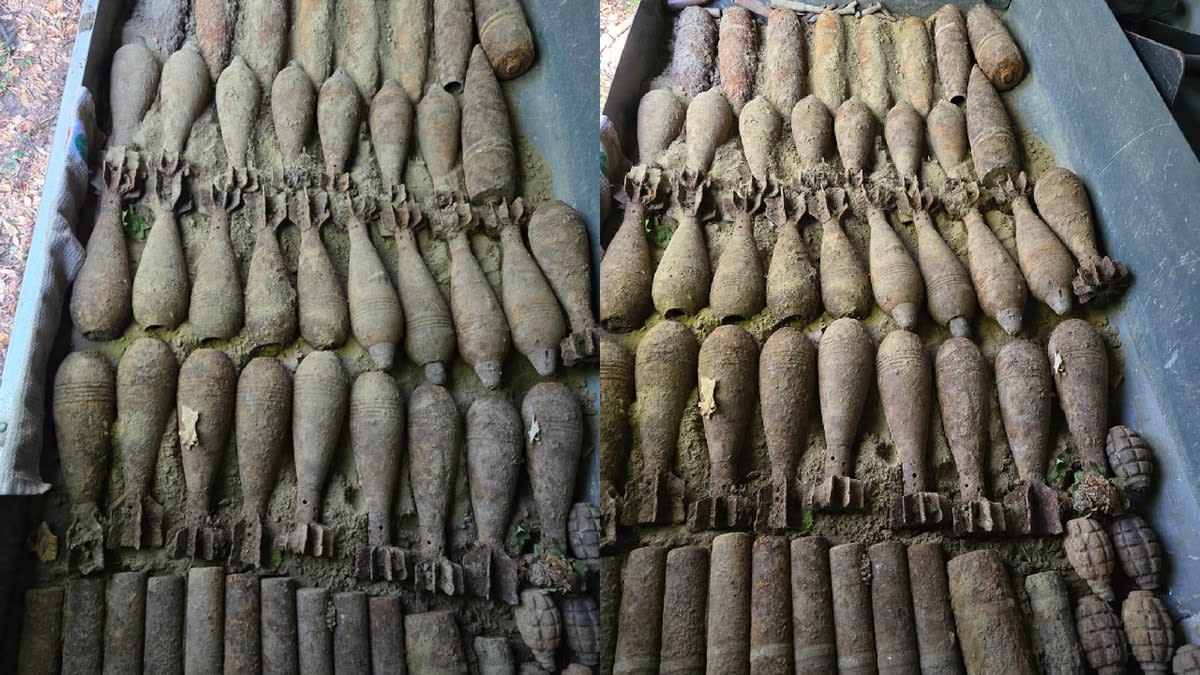 Echipă pirotehnică eliminând muniție neexplodată într-o pădure din Iași Echipă pirotehnică eliminând muniție neexplodată într-o pădure din Iași