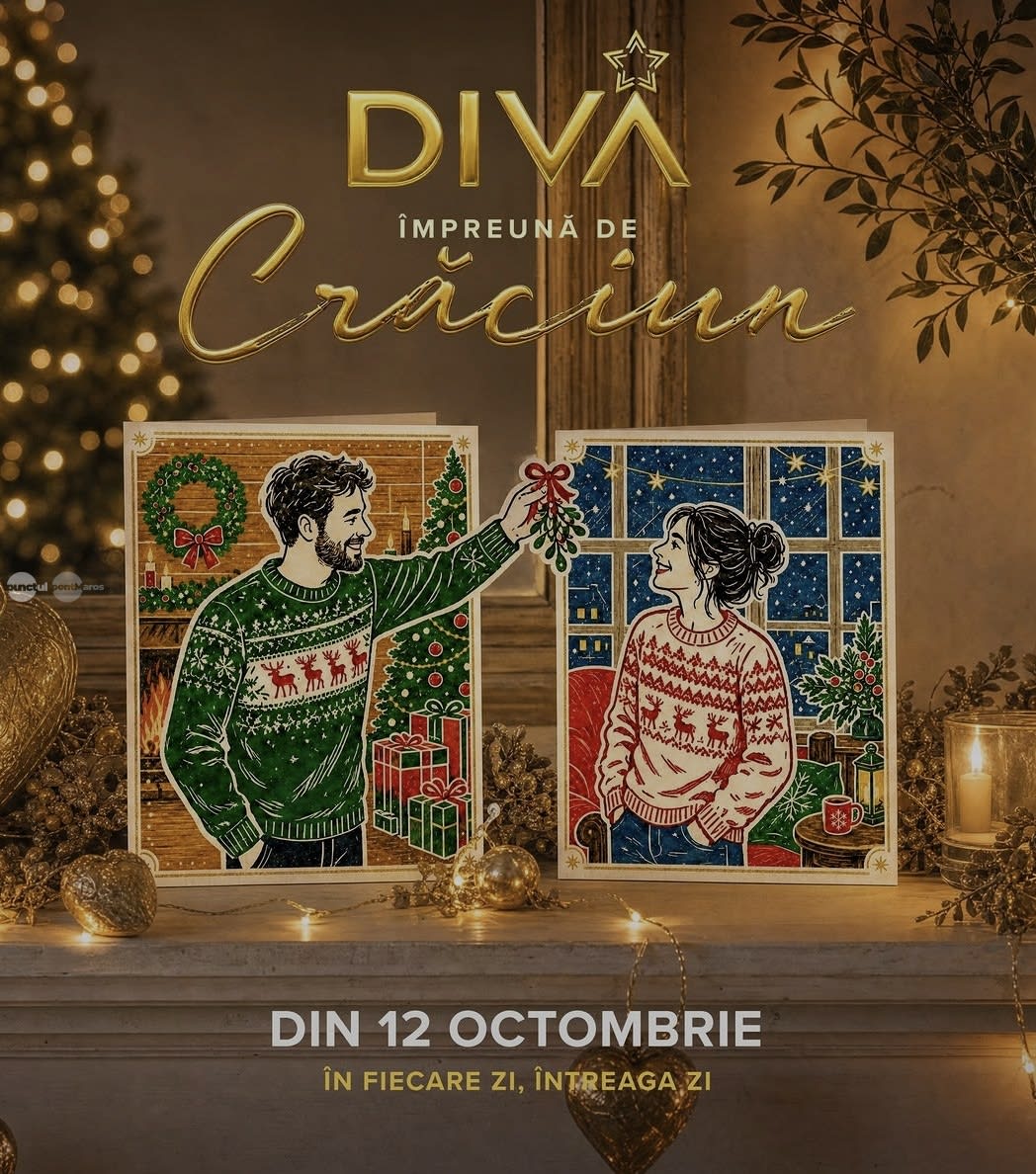 DIVA începe sezonul de Crăciun din 12 octombrie cu filme și povești de sărbătoare