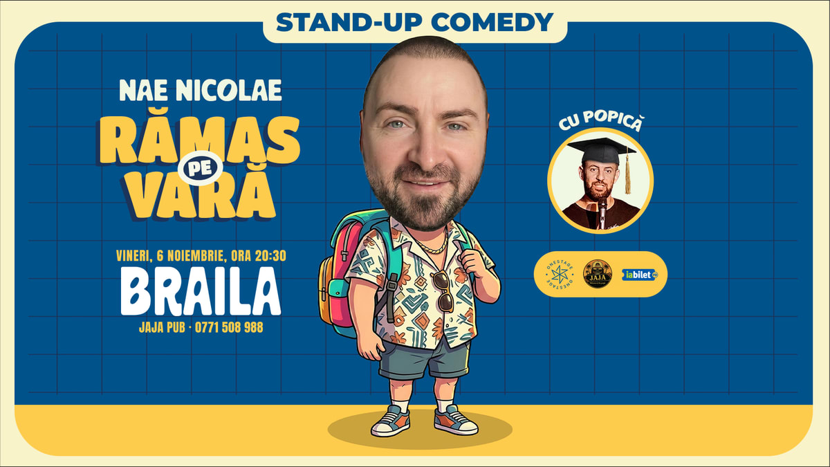 Nae Nicolae susține un show de stand-up la Brăila pe 6 noiembrie